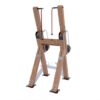 Krachtsporttoestel outdoor Triceps 10 Robuuste houten krachtmachines voor buitenfitness. Ontworpen voor langdurig gebruik in openbare buitenruimtes.